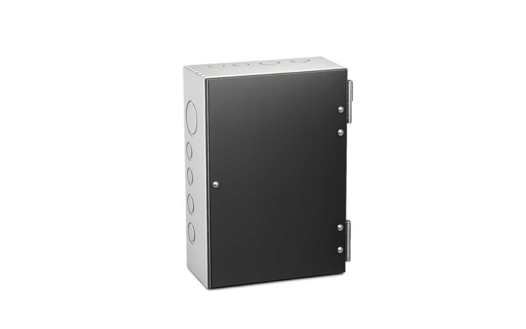 Hinged Switchboard Frames with back and panel for indoor/switchroom use - Galvanised Steel - 306Hx213Wx102D - SF1208